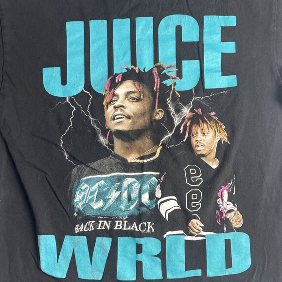 Juice Wrld Shirt Mens Black Blue Big graphic Rap hip hop (M, but read) - Picture 6 of 11